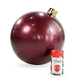 Holiball Inflatable Holiday Ornament – Ultimate Indoor/Outdoor Decoration – Reusable and Storage Friendly – for Weddings, Parties, Events, Team Colors – 30" – Merlot