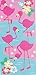 Pink and Blue Beach Towel for Girls - Flamingo Cove - 28'' x 60''