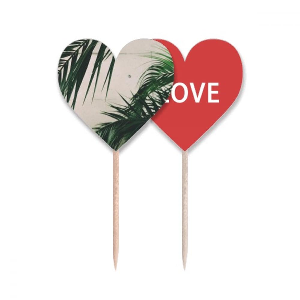 Drapeau cure-dents cœur amour pour décoration de buffet et cupcake de mariage