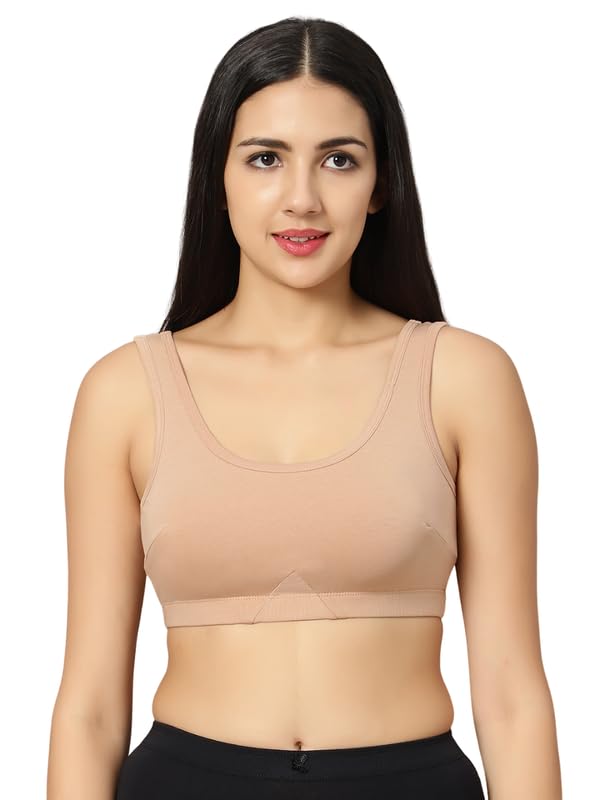 Blue Nixie Stretch Cotton Women's Cotton Seamless Sports Bra – Wire-Free, Non-Padded, Full Coverage Bra - Review, Price and Buying Guide