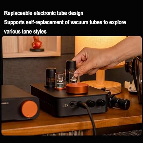 Vacuum Tube Headphone Amplifier with Tone Control, Class A Preamp for High-Fidelity Audio Enhancement