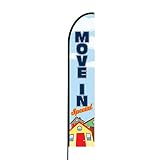 The Curbie Move in Special Real Estate Feather Banner Swooper Flag Pole Kit Outdoor Business and Sto
