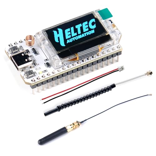 ESP32 LoRa V3 Development Board SX1262 CP2102 0.96-inch OLED Display with 2pcs Antennas Integrated WiFi Bluetooth Dual Mode Type-C for Meshtastic, Arduin0 and IoT Development