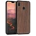 Produktbild kwmobile Bumper Schutzhülle kompatibel mit Huawei Y9 (2019) - Holz Hülle Handy Case Cover Dunkelbraun