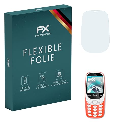 atFoliX Película Protectora compatible con Nokia 3310 2017 Protector Película, ultra claro y flexible FX Lámina Protectora de Pantalla (3X)