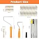 Fourindo Farbroller Set,Bestehend aus 4/9 Rollenhalter, 4 x 30cm Aluminium-Teleskopstangen, 4 Rollenhülsen und 1 Pinsel