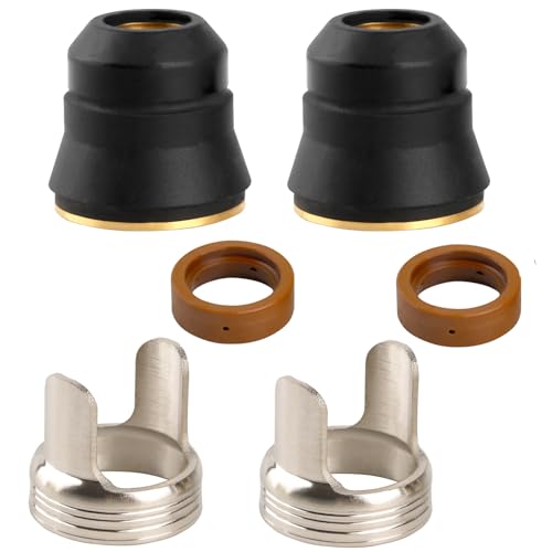Tip Kit Replacement for Harbor Freight Titanium Plasma Cutter 45 IPT-45 TI-PC45 56255 56811/65 Torch IPT-65 TI-PC65 58895, Plasma Cutter Nozzle Tip Shield Cap