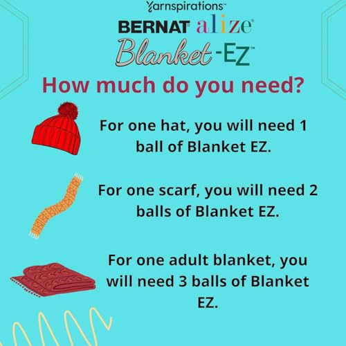 Bernat Alize Blanket Almond Yarn - 2 Pack of 180g/6.4 oz - 100% Polyester - #7 Jumbo - 18 Yards - Chunky Yarn for Hand Knitting/Crochet by Bernat - Image 8