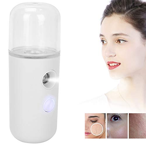Nano-Gesichtssprühgerät, Tragbarer Cool Mist-Gesichtsdampfer, Feuchtigkeitsspendendes Gesichtsspray für Hautpflege, Make-up, Wimpernverlängerung (30 Ml)