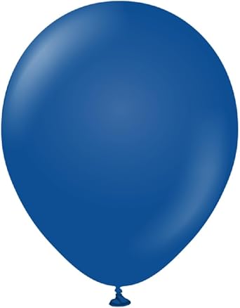 Kalisan Latex Retro Balloons Pack of 100 One Size Dark Blue