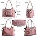 Women Tote Bag Travel Duffel Bag Carry On Luggage Bag Sports Gym Bag (Pink)