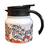 Floral Teetras - isolierende Teekanne aus Edelstahl mit Blumendruck | Isolierte Teekanne von 800 ml, Kaffeespender, Wasser und Getränken mit Küche und Wohnzimmerisolierung