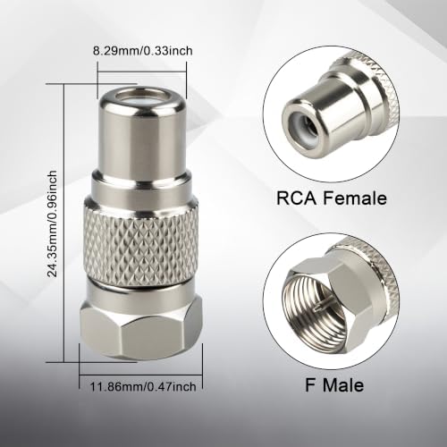 RCA 암 - F 타입 수 어댑터 75Ohm 2개 — 사진 6