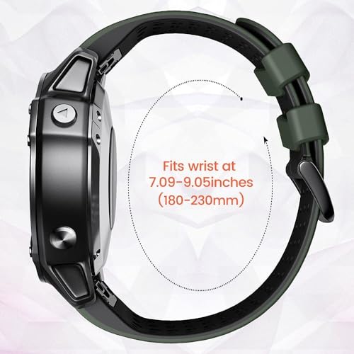 Bracelet de montre en silicone 26mm compatible Fenix 6X 7X Tactix