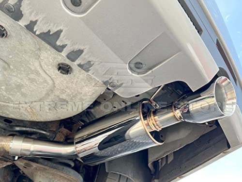 Replacement For 2009-2015 Cadillac Cts-V Sedan Stainless Steel Polished Silver Muffler Axle Back 3.5" Double Wall Quad Tips Exhaust #TOP5