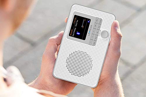 LEMEGA IR1 Internet Radio, FM Digital Radio, Bluetooth, WiFi, Dual Alarms&Clock, Sleep/Snooze Timer, 40 Pre-Sets, Headphone Output, Colour Screen, Mains Powered and AA Batteries - Gray - Thumbnail 2