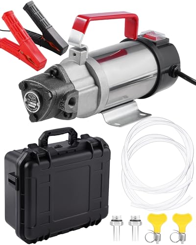 Faitio Oil Extractor Pump 12V 100W, Oil Pump for Thick Oil Change, Electric Fluid Transfer Pump for Engine Oil, Gear Oil, Transmission Fluid & Diesel Fuel, 60-Min Runtime for Car, Truck, Boat & Mower