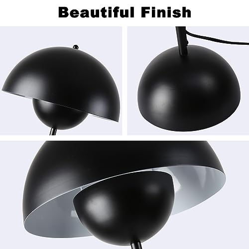 Image of Mid-Century Modern Metal Bud Floor Lamp for Home and Office, Matte Black