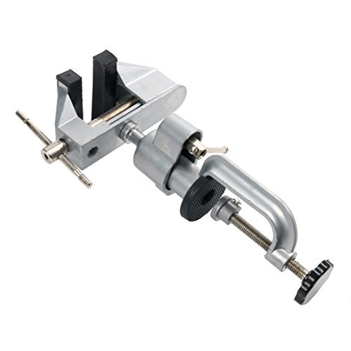Yaetek 3" Table Vise With 360° Swiveling Head, Hobby Vise Bench Clamps Rubber Covered Jaws For Crafting, Woodworking, Modeling, Painting, Gluing, Sculpting, Electronics Soldering, Fishing Tackle #TOP4