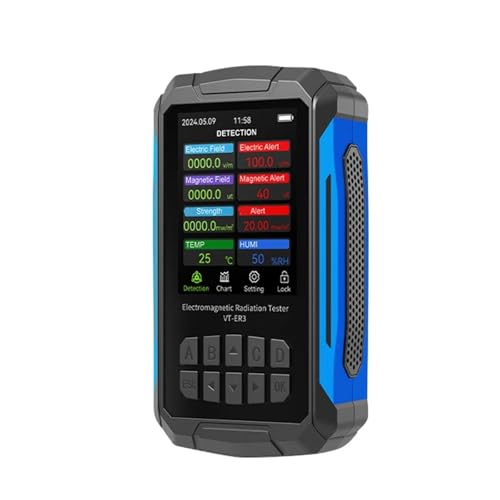 Detector EMF 5 en 1 con medición digital de temperatura y humedad miniatura 1