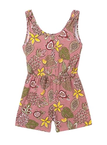 Vestido Mono Niña – Mono sin mangas – Estampado de punto - Ropa playera para Niña - Mono de Verano - Ropa de Regalo – Para niñas y adolescentes de 8 años a 16 años (10 años, Rosa Palo)