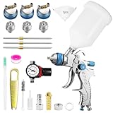 Pulvérisation et efficacité : le pistolet peinture est doté d'une technologie de pulvérisation haute performance, pour une pulvérisation fine et uniforme, permettant d'économiser du produit et du temps. pistolet a peinture pneumatique la conception du filtre réduisent les impuretés et les excès de pulvérisation, pour un traitement facile de tous types de surfaces.