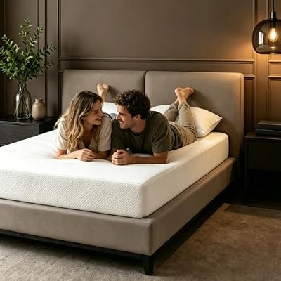 Gel Memory Foam Mattress, Pressure Relief Design, Breathable Foam for Restful Sleep (10 Inch, Queen (U.S. Standard))