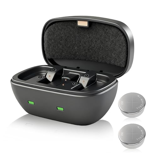 Wokyo 2Pcs 312 Rechargeable Hearing Aid Batteries & Charger