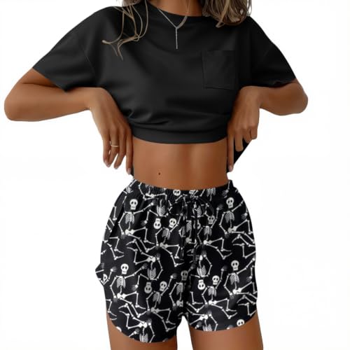 Image of Ekouaer Womens Pajama Sets Sexy Lounge Sets Side Split Short Pj Sets
