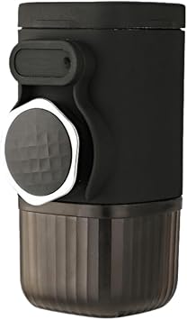 Manual Espresso Machine Portable Small 15 Bar Pressure Compact Coffee Maker No Electricity Lightweight for Travel, Camping, Home Coffee Powders & Capsules Black