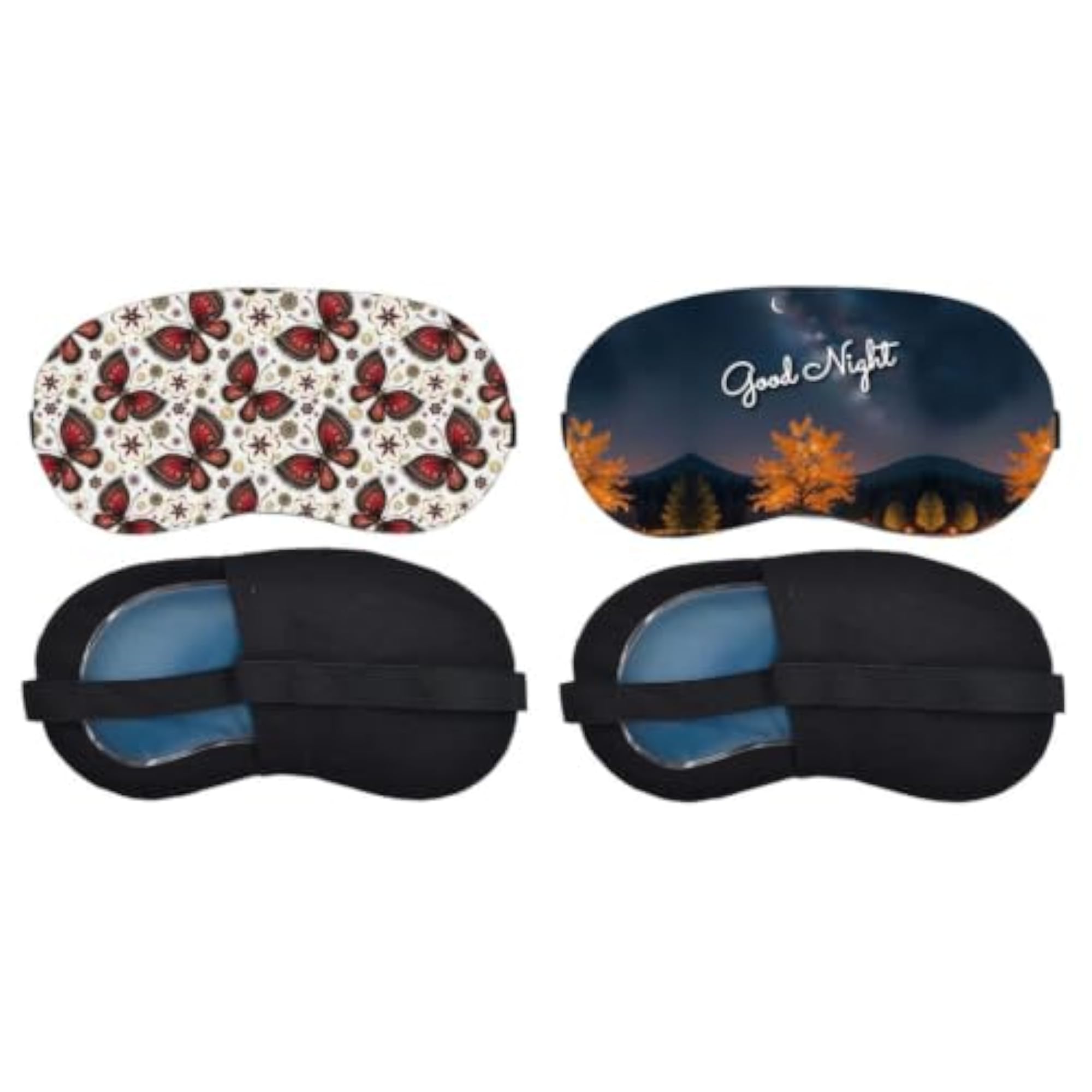 Soft Comfortable Light-Blocking Autumn Forest Sleeping Mask Combo