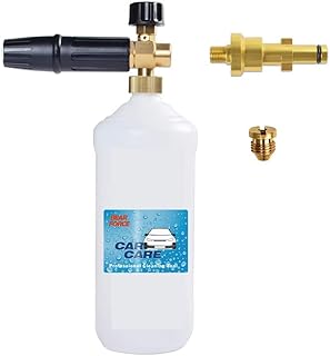 BEARFORCE Pressure Washer Foam Cannon, Power Washer Adjustable Snow Foam Lance 1L Bottle, Snow Foam Car Wash Soap Foam Gun, Compatible with Nilfisk Stihl Husqvarna