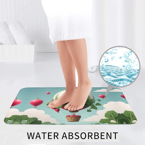 Tapis de salle de bain antidérapants lot de 3 avec contour WC et couvercle 61 cm