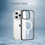 JETech Funda Magn tica para iPhone 14 Pro MAX 6 7 Pulgadas Compatible con MagSafe Carga Inal mbrica Carcasa Bumper Tel fono Antigolpes Parte Trasera Transparente Anti-Ara azos Negro