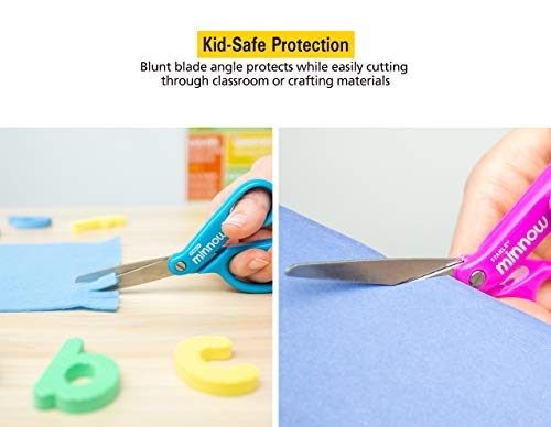 Stanley Minnow 5-Inch Pointed Tip Kids Scissors, Assorted Colors - Pack Of 2 (Sci5Pt-2Pk) #TOP4