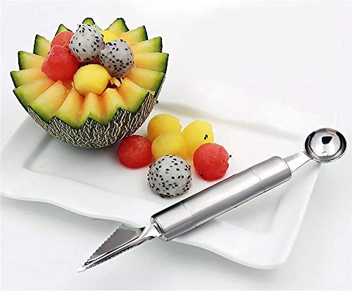 Uoixpuhuo 2Pc Melon Baller Scoop, Stainless Steel Fruit Cutter Shapes, Multifunctional Melon Scoop Carving Tool For Diy Fruit Salads #TOP1