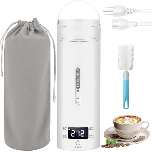 Portable Electric Kettle, Electric Travel Kettle With 4 Smart Tempe Preset, Mini Tea Kettle Leakproof Coffee Kettle with Clean Brush and Auto Shut-Off by LXTaoler - Used condition - CA$28.28