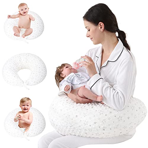 Dancescat Nursing Pillow, Original Plus Size Breastfeeding Pillows, Bottle Feeding,Baby Support, Tummy Time Pillow With Adjustable Waist Ties And Removable Cover- Gifts For Moms #TOP1