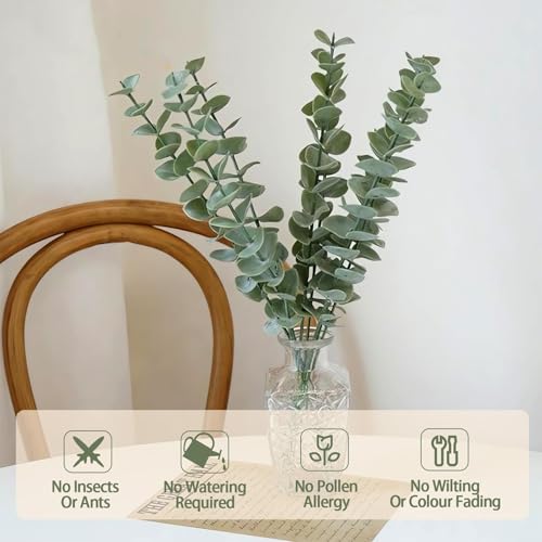 RXKFIGX 30 PCS Artificial Eucalyptus, Eucalyptus Stems, Natural Eucalyptu Dried Flowers, Eucalyptuses Leaves - Image 2
