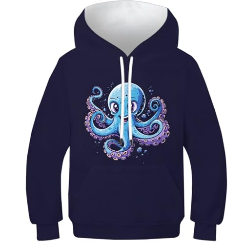 Sweat à capuche pieuvre enfant : le pull 3D amusant pour l'école et le jeu