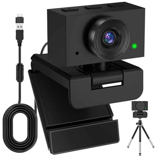 Danyesth Webcam for Laptop, 2K USB Webcam for PC with Microphone
