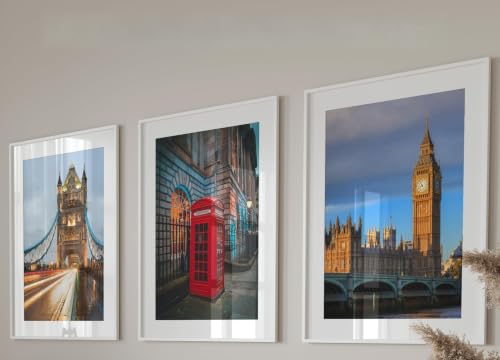 Image of Eviepops Prints London Landscape Set of 3 Unframed Poster Prints A4