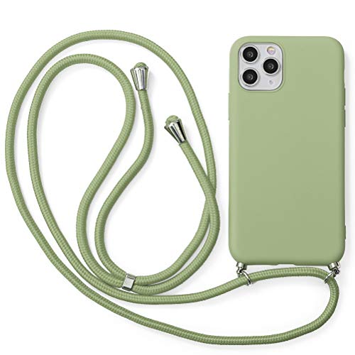 KAPUCTW Capa compatível com Apple iPhone 12 Pro/iPhone 12 com alça transversal, TPU macio com suport