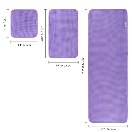POLYTE 430 GSM Poly Blend Microfiber Quick Dry Waffle Bath Towel Set of 6 by Polyte - Image 2