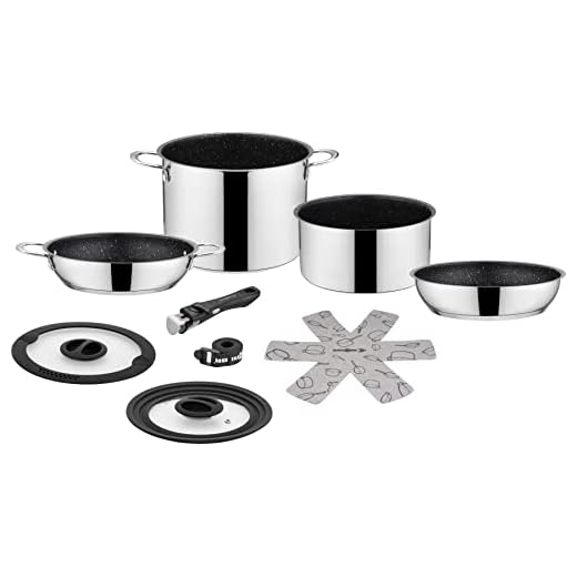 BRUNNER 0804032N Pentole Popote in Acciaio Inossidabile, Academy NG 7+1 Diámetro 22, Adatte per Gas