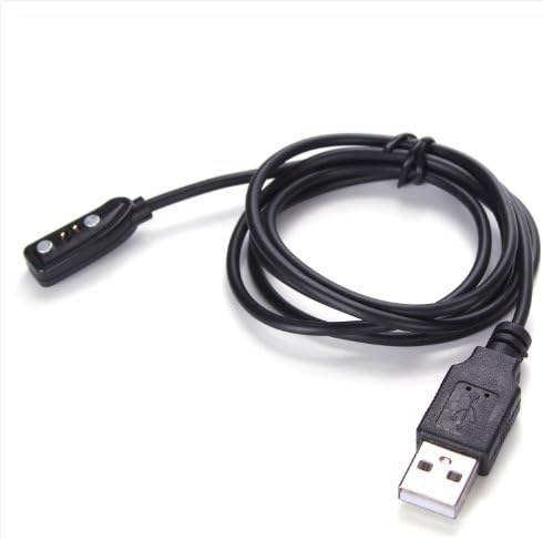 USB Charging Adapter Charge Cord Charger Cable for Pebble Smartwatch, Black