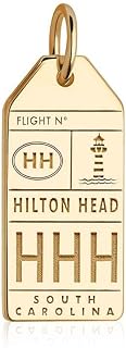 Jet Set Candy USA Southern Luggage Tag Gold Vermeil Travel Charms