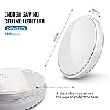 EXTRASTAR 24W LED Ceiling Light, 2500LM Super Bright LED Ceiling Light, 192W Equivalent, 6500K Cool Light Daylight Light for Living Room, Bedroom, Kitchen, Balcony, Office and More, Ø 380mm - Image 5
