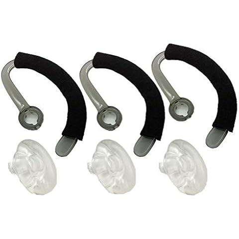 Premium Replacement Earbuds Ear Tips + Ear Hook Loops + Foam Spare + Earpads Fit Kit for Plantronics CS540 Savi W440 W740 W745 WH500 EarLoops EarHook Ear Bud Sleeve Part (Medium) Cover