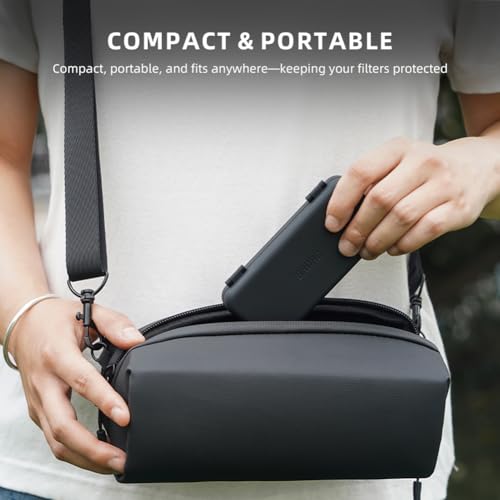Lokyoyo Tragbare magnetische Aufbewahrungstasche für DJI Osmo Pocket 3 Objektivfilter, Kameralinsen-Filtertasche, Kamera-Zubehör-Organizer, Reiseetui mit 7 Fächer